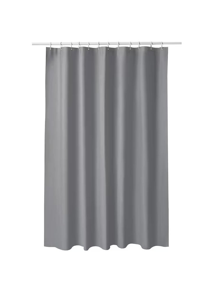 Shower Curtain - Bath Curtain Grey (Water-Resistant Surface PEVA) 180x200 cm