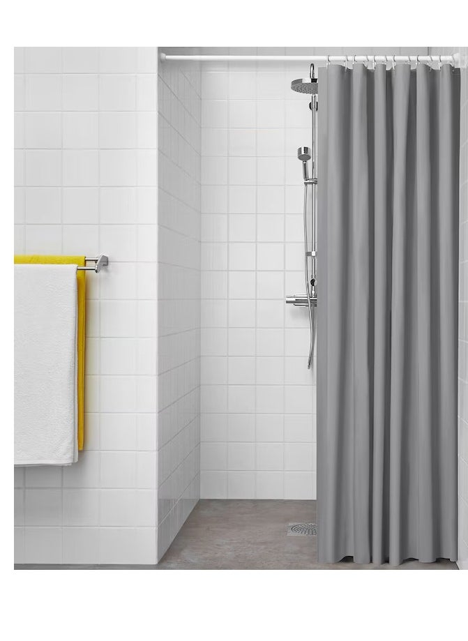 Shower Curtain - Bath Curtain Grey (Water-Resistant Surface PEVA) 180x200 cm