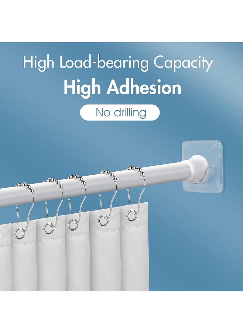 10pcs Adhesive Curtain Rod Holder, No Drilling, Holder Tension Retainer