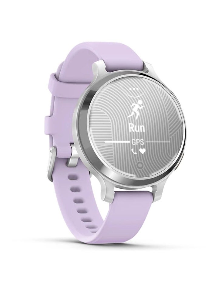 Lily 2 Active - 38MM - Silver with Purple Jasmine Silicone Band Silver with Purple Jasmine Silicone Band - Up to 9 Days of  Battery life  - 0.84