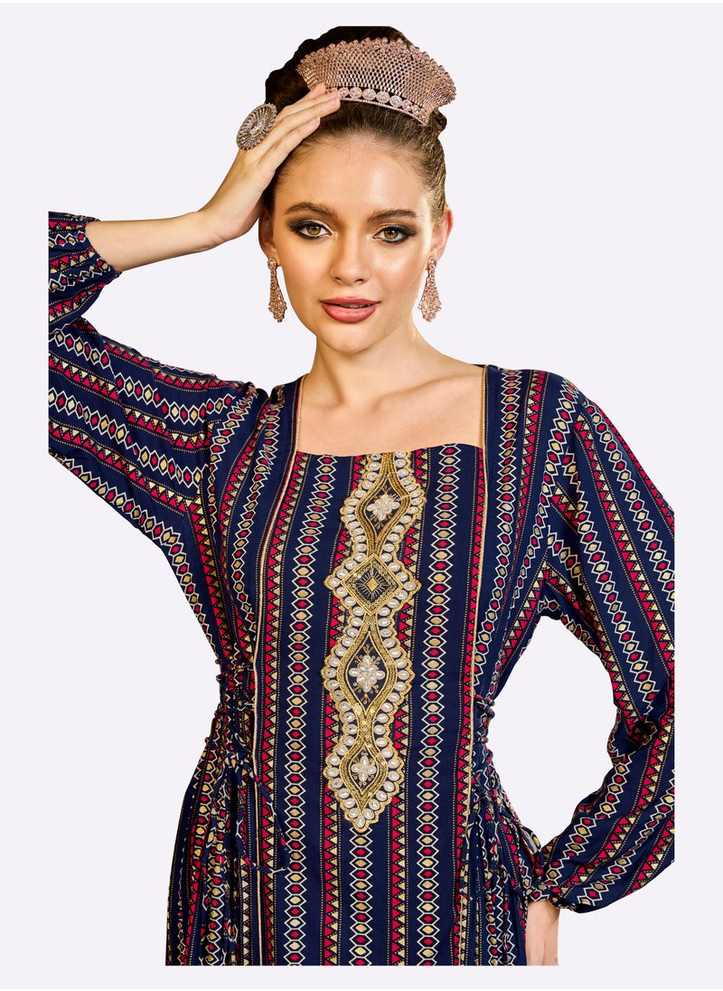 Sara Arabia Circle Stripe Jalabiya
