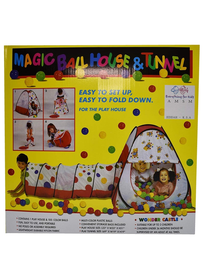 2 IN 1 Magic Ball House & Tunnel (B7470)