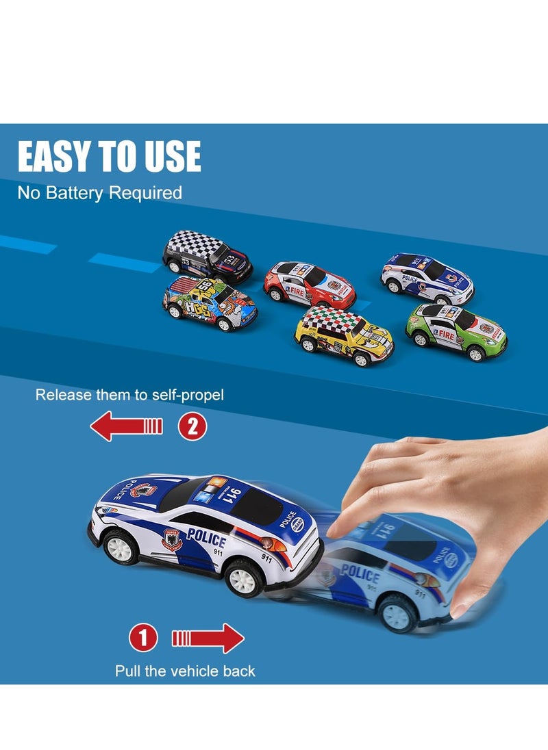 50PCS Pull Back Cars, Toys for 3 Year Old Boys Girls, Push and Go Toy Race Car Vehicle with Storage Box, Friction Power Diecast Kids Toy Mini Cars, Best Gifts for Party Birthday