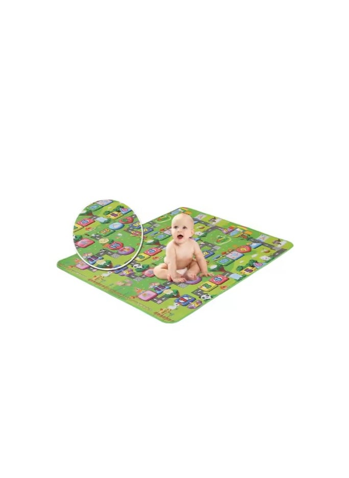 Baby Crawling Play Mat - Non-Toxic, Soft, Waterproof, Multicoloured Prints,Foldable & Portable - Baby Floor Play Carpet Mat, 150cm x 180cm