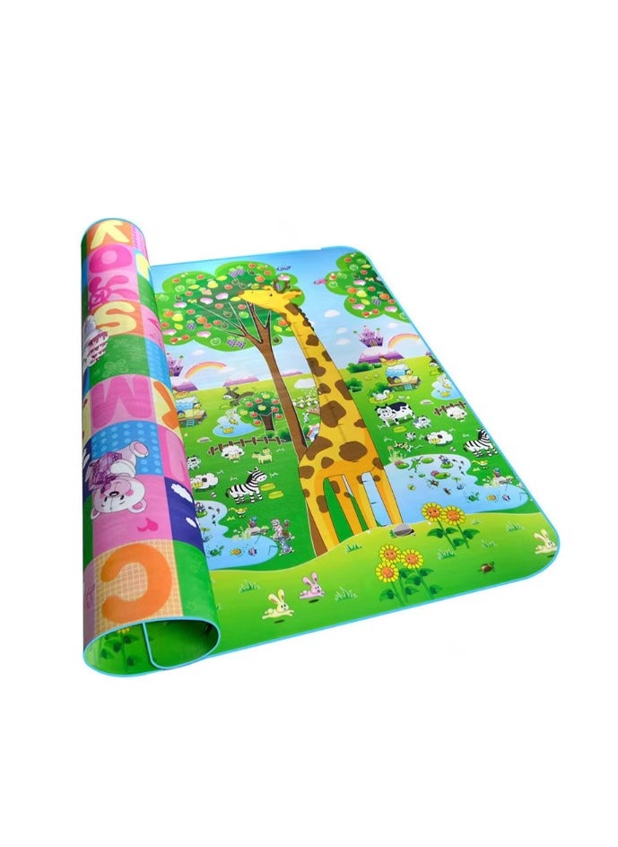 Baby Crawling Play Mat - Non-Toxic, Soft, Waterproof, Multicoloured Prints,Foldable & Portable - Baby Floor Play Carpet Mat, 150cm x 180cm