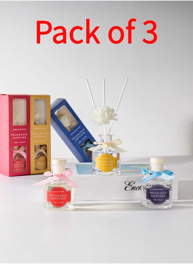 3Packs Reed Diffuser Combo | 3x50 ml 1.7 oz | Aromatherapy Air Freshener Fragrance Home Fragrance, Oil Diffuser