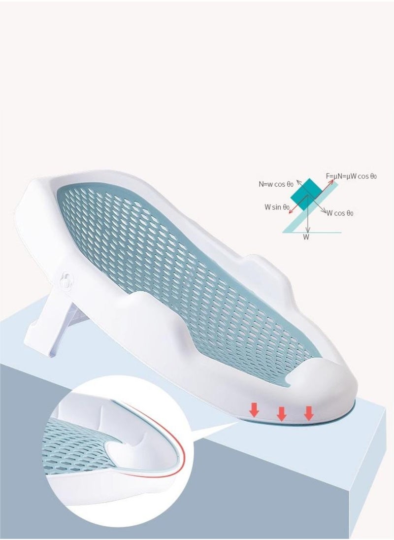 Bath Rack – Soft TPE Back, Anti-Slip Raised Design, Locking Feet, and Hook – Convenient for Bathtub or Bathroom Use, Easy to Dry-pink