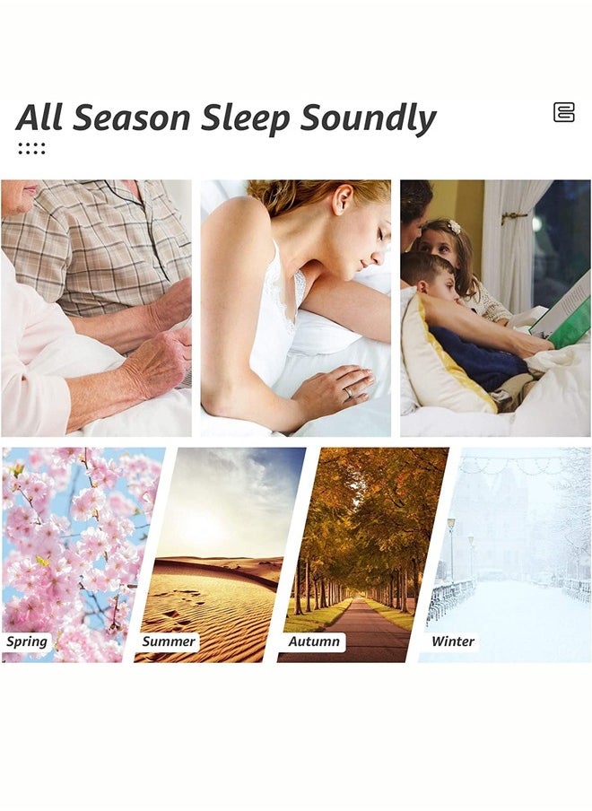 Duvet,Premium Queen Size Duvet - 4 Seasons Comforter | Ultra-Soft Quilt with Antimicrobial Protection | White Luxe Bedding 200x230cm