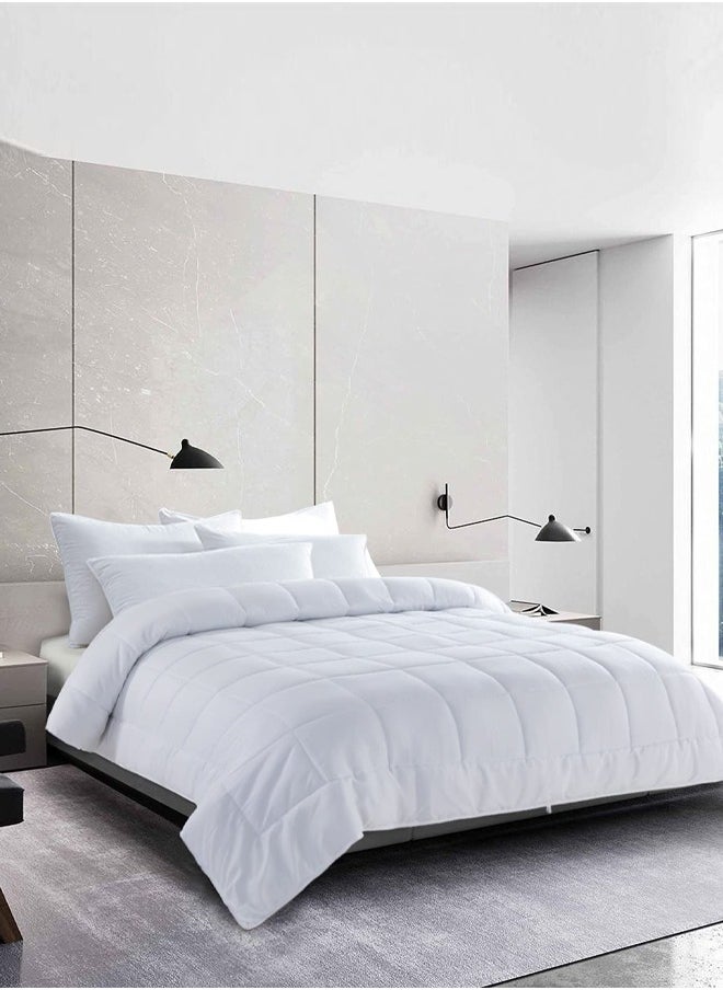 Duvet,Queen Size Quilt Down Comforter Insert Microfiber White 200X230centimeter