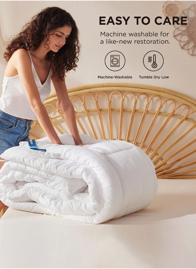 Duvet,Luxury Duvet King Size - Breathable Comforter for All Seasons | Hypoallergenic & Skin-Friendly Quilt | 220x240cm White Bedding