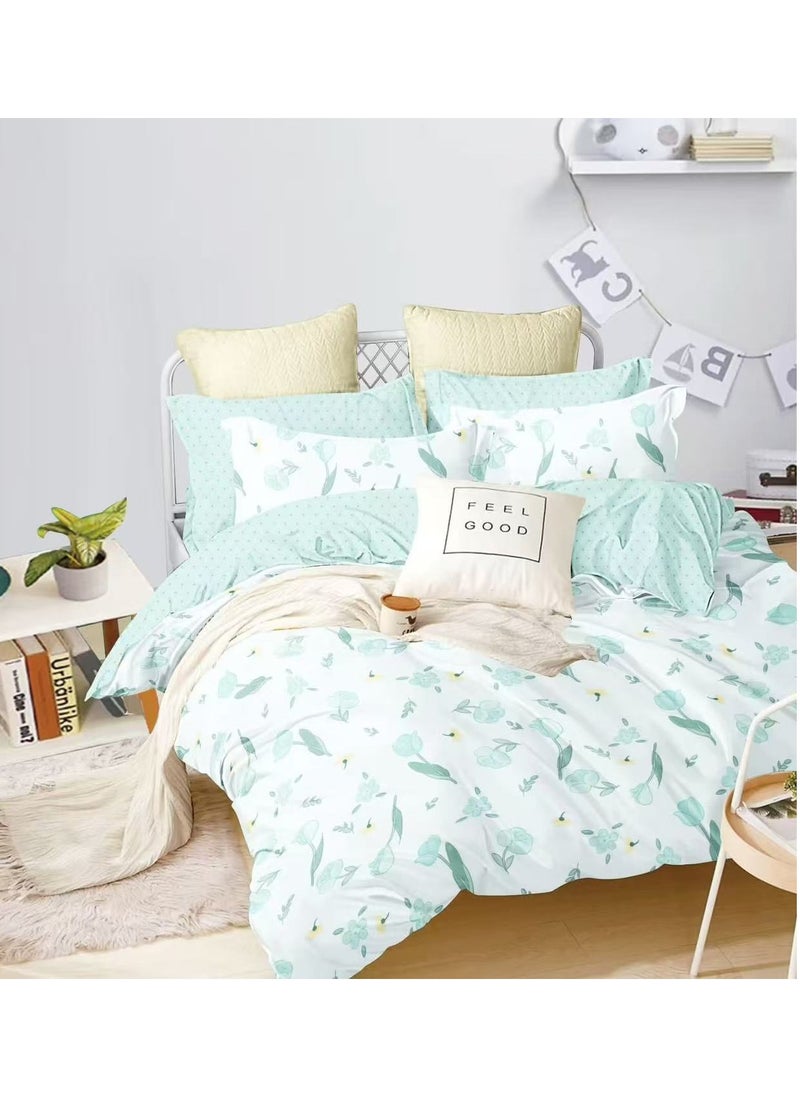 Bedding set ,cotton duvet cover set , king size ,6pcs set with duvet cover 220*240cm and fit sheet and 4pcs pillowcases