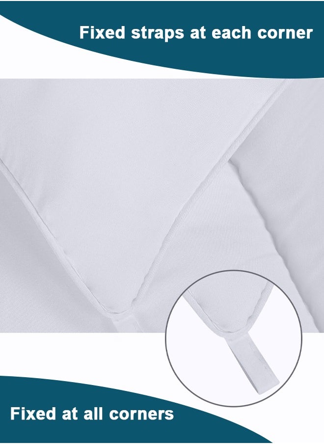 Duvet,King Size Quilt Down Comforter Insert Microfiber White 220X240centimeter