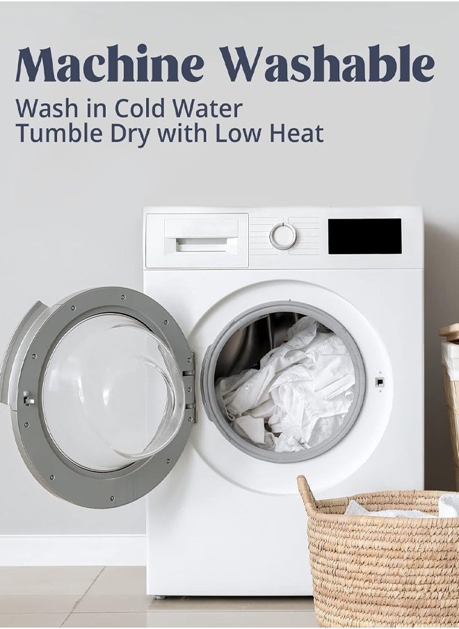 Duvet,King Size Quilt Down Comforter Insert Microfiber White 220X240centimeter