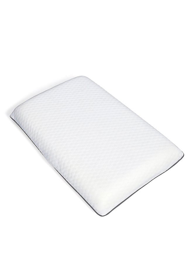 Orthopedic Memory Foam Bed Pillow for Sleeping, Neck Pain Relief | Soft Yet Supportive| Suitable for Side & Back Sleepers | Inner Cover Only (Memory Foam Flat, Standard (1pc)), 40 X 60 X 10 Cm