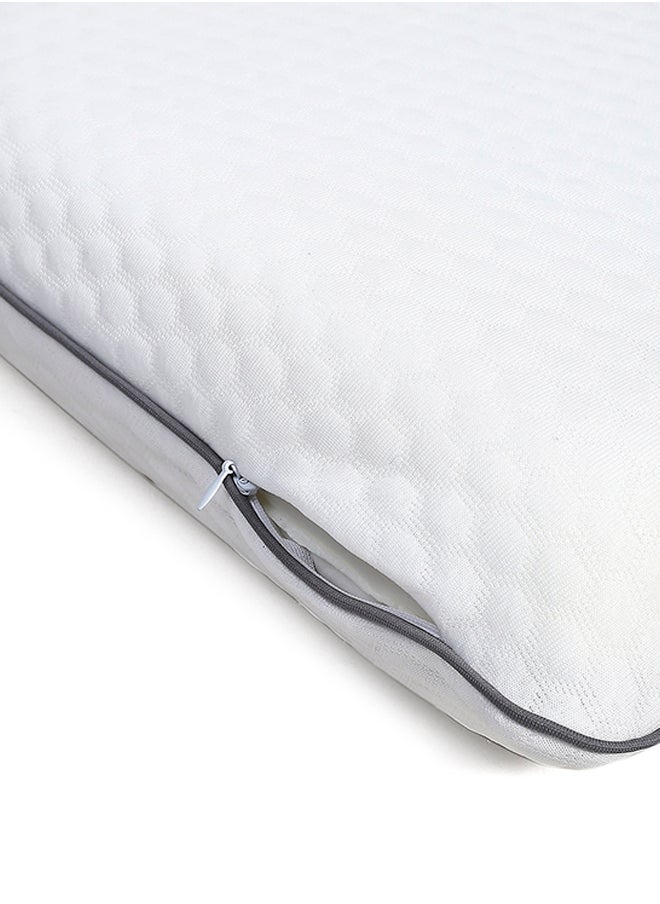 Orthopedic Memory Foam Bed Pillow for Sleeping, Neck Pain Relief | Soft Yet Supportive| Suitable for Side & Back Sleepers | Inner Cover Only (Memory Foam Flat, Standard (1pc)), 40 X 60 X 10 Cm