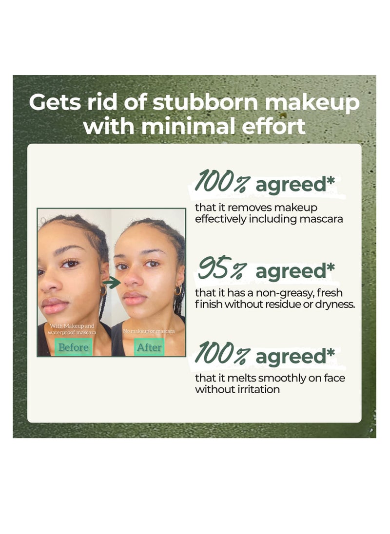 numbuzin No.3 Pore & Makeup Cleansing Balm with Green Tea and Charcoal | Quick & Easy Cleansing, Reduces Blackheads, No Fragrance, 2.99 oz