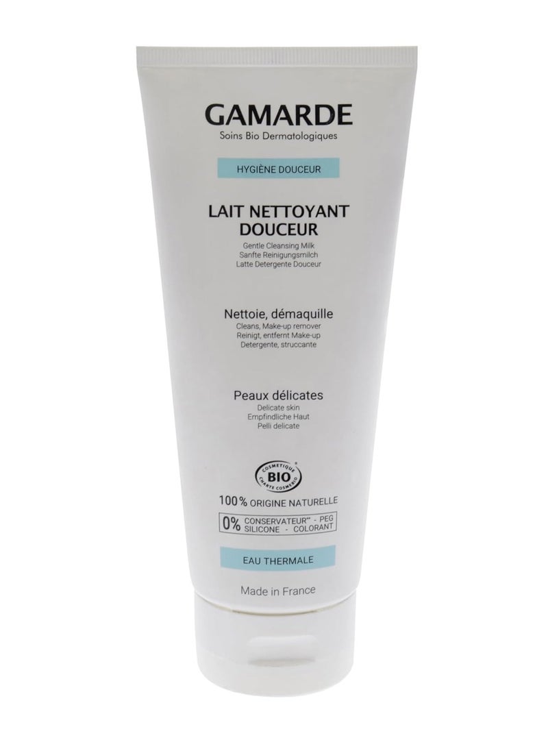 Gentle Cleansing Milk - Facial Cleanser and Make-Up Remover with Nourishing Beeswax and Argan Oil - for Dry or Combination Skin - 6.76 oz