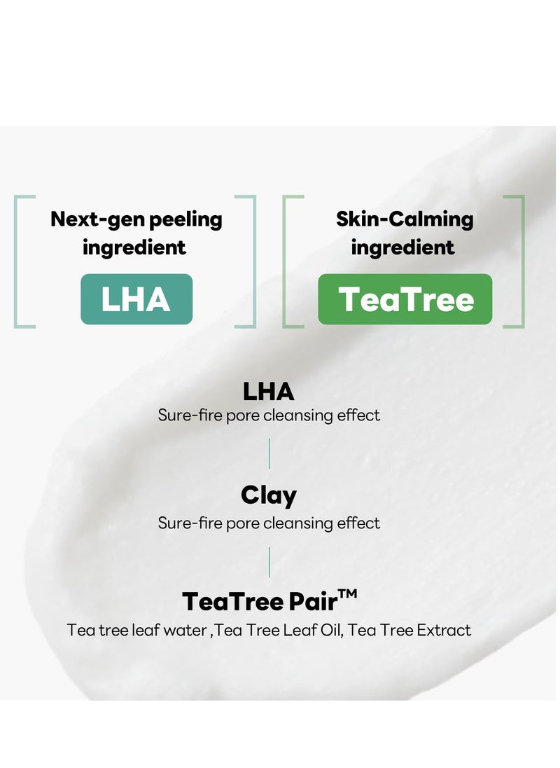 Mediheal Teatree Pore Whip Cleanser Special Set (6.76 fl oz + 1.69 fl oz) - Fresh and Revitalized Complexion Pore Cleanser with LHA & Kaolin