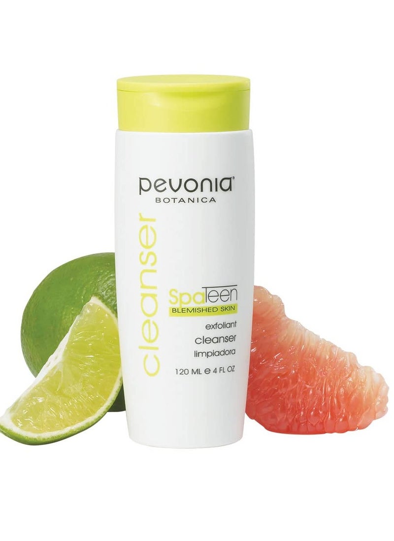 Pevonia SpaTeen Blemished Skin Exfoliant Cleanser - Gentle Face Cleanser Cream - Exfoliating Facial Skin Care Products - Best Teen Face Wash for Dry Skin, Oily Skin, Sensitive Skin, Acne - 4 fl oz