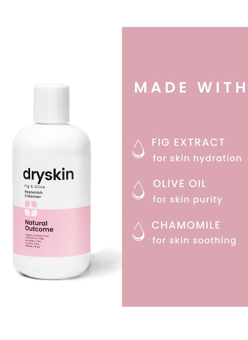 Dry Skin Face Wash | Daily Facial Cleanser Restores Skins Hydration | Hydrating Fig and Olive Face Wash | Gentle Relief for Dry, Irritated, & Itchy Skin