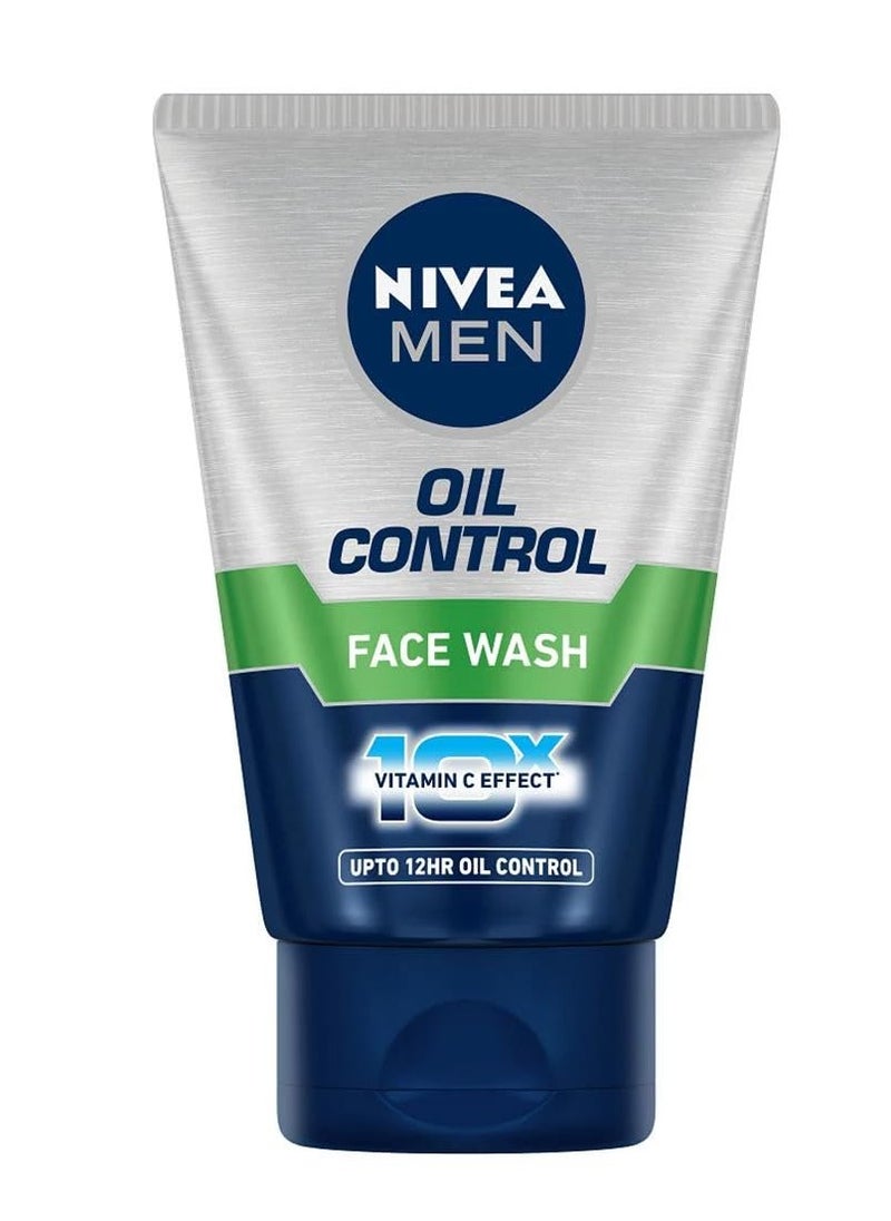 Nivea Men Oil Control Face Wash (10X Whitening), 100Gm 100Ml
