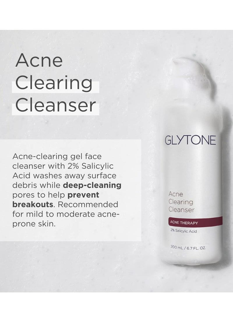 Glytone Acne Treatment For Face With Salicylic Acid Cleanser, Acne Cleanser, Skin Care Acne Wash Face Cleanser Oil Free