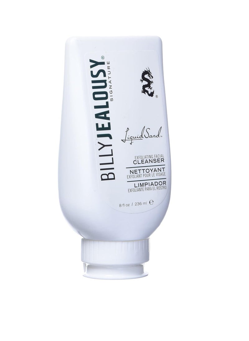 Billy Jealousy LiquidSand Exfoliating Face Cleanser for All Skin Types, Mens Face Wash for Daily Exfoliation of Dead Skin Cells & Grime, Cleans, Softens & Nourishes