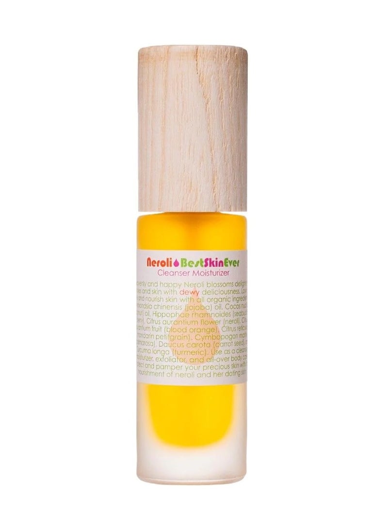 LIVING LIBATIONS - Organic Best Skin Ever All-In-One Facial Cleanser, Exfoliator + Moisturizer | Natural, Wildcrafted, Vegan Clean Beauty (Neroli, 1 fl oz | 30 ml)
