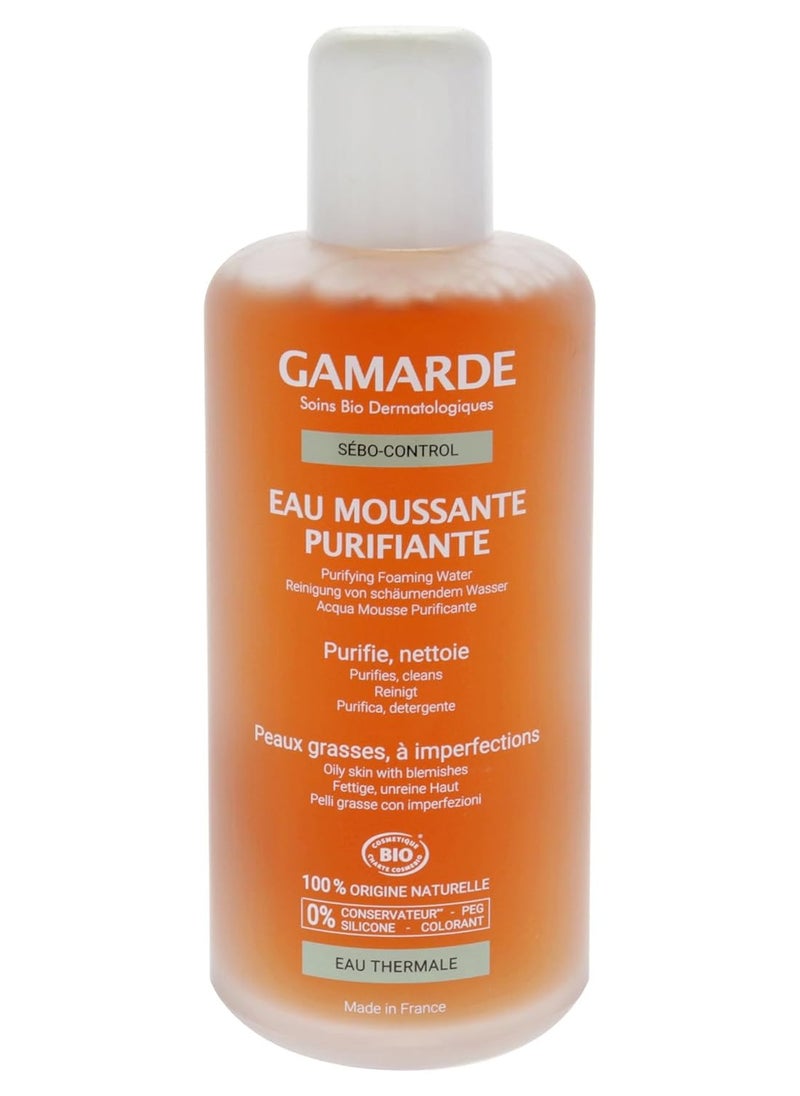 Purifying Foaming Water - Facial Cleanser with Blueberry Extract and Geranium Essential Oil - Ideal for Blemish Prone Skin - 6.76 oz