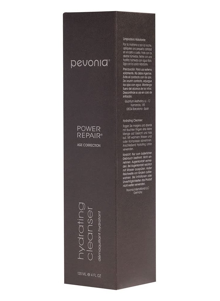 Power Repair Age Correction Hydrating Cleanser - Facial Skin Care Products from Pevonia Natural Skincare - Anti Aging Face Wash Cream with Collagen - Face Moisturizer, Makeup Remover - 4 Fl Oz (Pack of 1)