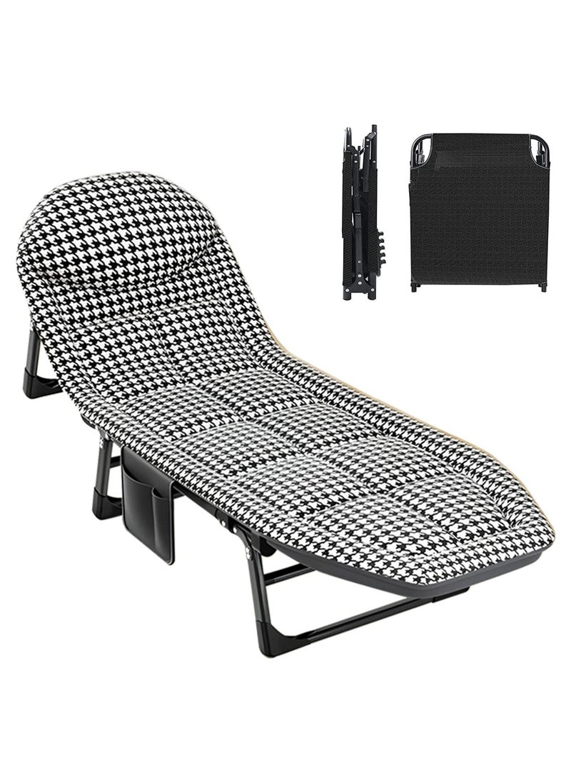 Folding bed single bed office nap lounge chair portable nap bed multifunctional simple marching escort bed