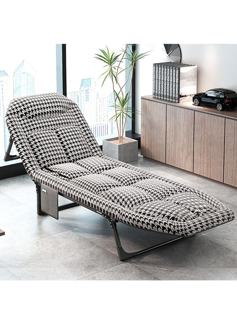 Recliner Adjustable Folding Chairs with Cushion Nap Beds Chaperone Portable Office Balcony