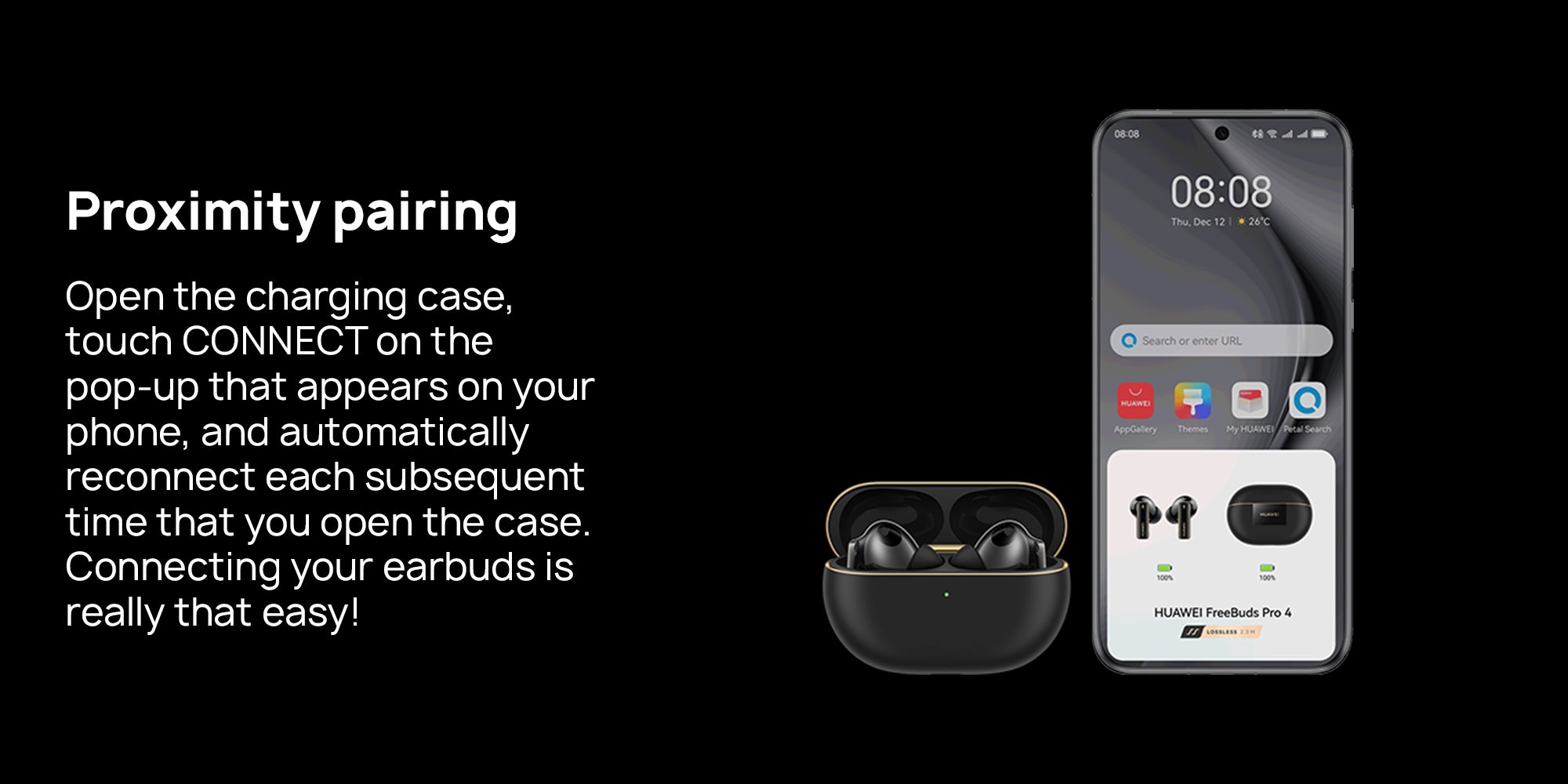 FreeBuds Pro 4 Wireless Bluetooth Earbuds, Dual-driver True Sound, Stable&Clear Calls, Intelligent Dynamic ANC, Head Motion Controls, iOS&Android, Lossless Sound Quality, AI call-noise-cancellation, White