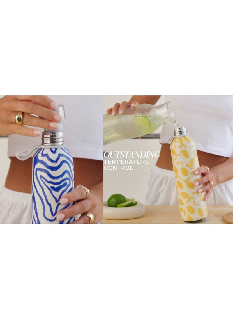 Insulated Water Bottle (17oz) Stylish Stainless Steel Water Bottles Durable Metal Water Bottle Stays Hot or Cold Anti-Slip, Leak-Proof Reusable Water Bottle - Special Delivery - Water Bottle