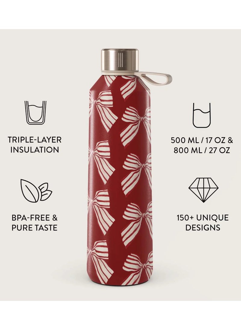 Insulated Water Bottle (17oz) Stylish Stainless Steel Water Bottles Durable Metal Water Bottle Stays Hot or Cold Anti-Slip, Leak-Proof Reusable Water Bottle - Special Delivery - Water Bottle