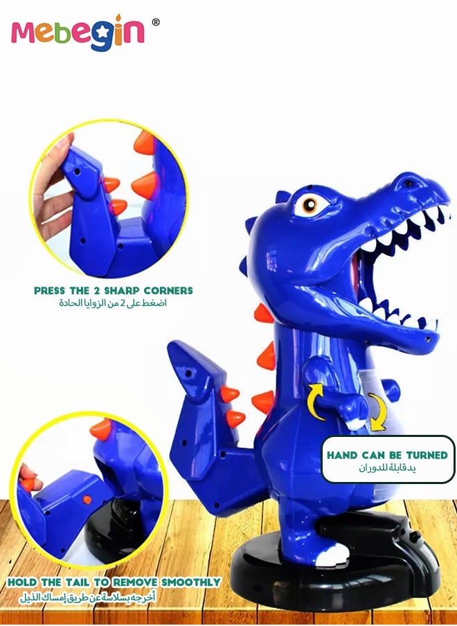 Movable Dinosaur Shooting Toys, Kids Electronic Target Shooting Games with Two Toy Guns, 24 Soft Foam Balls Electronic Target Practice Toys Birthday Gift for Boys Girls Kids Children