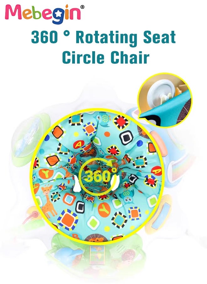 Multifunctional Baby Jumper, Educational Activity Jumper and Floor Toy, Baby Activity Center Equipped with Animal Pendant and Music, Colorful Fun Developmental Toys, Comfortable 360 Degree Rotating