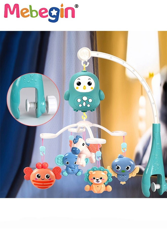 Baby Crib Mobile with Music and Light, Universal Crib Attachment, Remote Control Bed Bell, Adorable Crib Hanging Toys, Multifunctional Hanging Toys, Ideal Nursery Toy for Babies