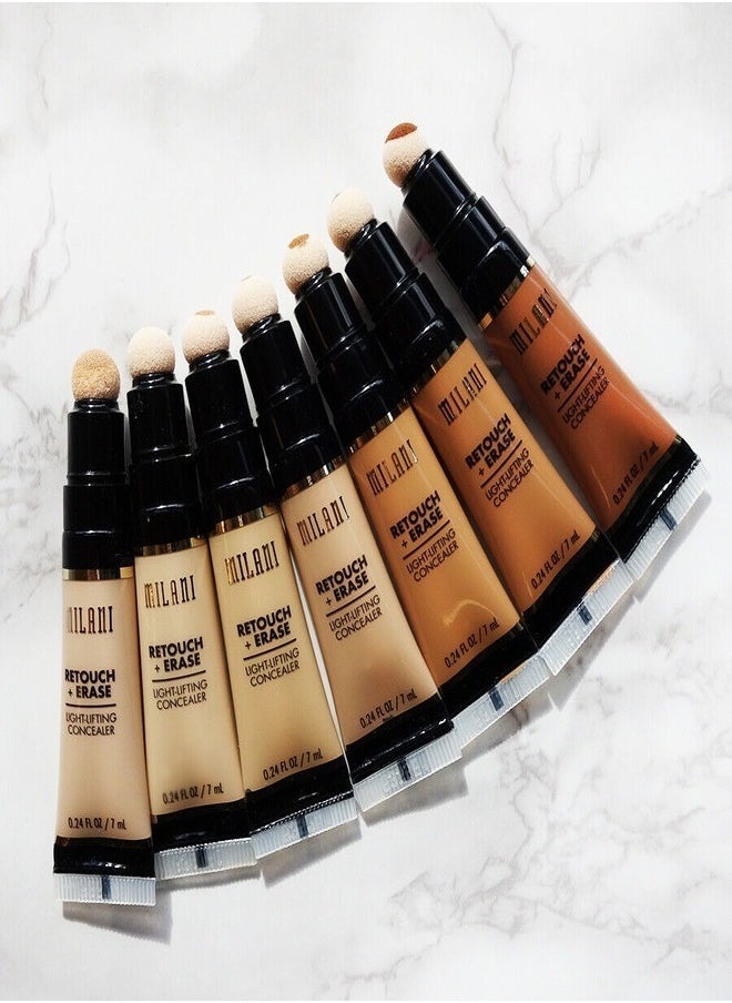 Milani Retouch + Erase Lifting Concealer 7ml - Shade 05 Honey Mid – Full-Coverage Lightweight Concealer for Flawless Skin, Brightening Effect, and Long-Lasting Wear
