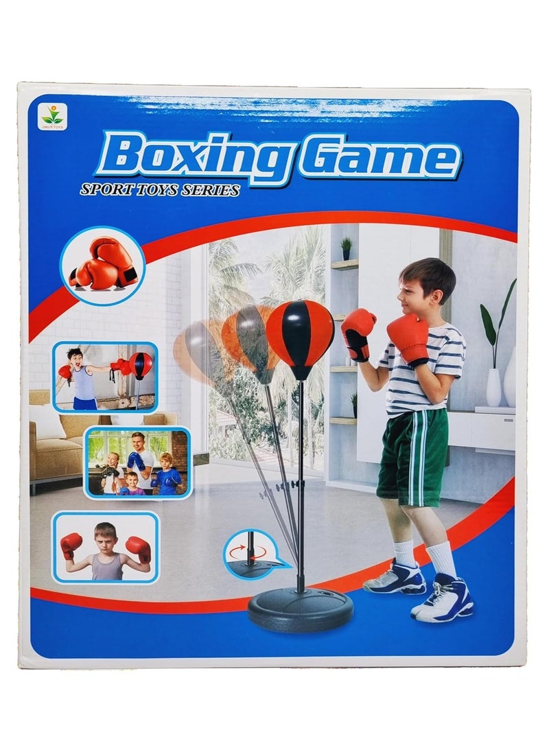Adjustable Boxing Speed Ball Stand, 105cm Height, Red and Black Punching Ball, 33cm Base