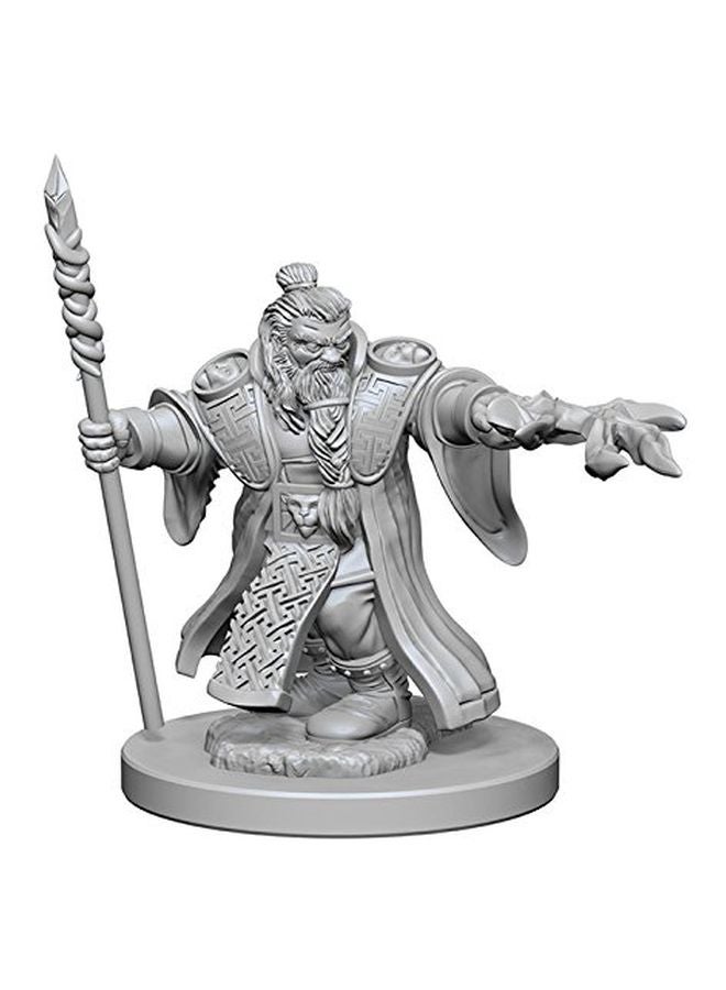 2-Piece Dungeons And Dragons Nolzur's Marvelous Unpainted Dwarf Male Wizard Figure