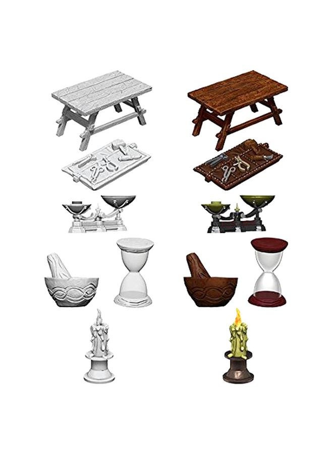 7-Piece Deep Cuts Workbench And Tools Unpainted Miniature Toy Set WZK73369
