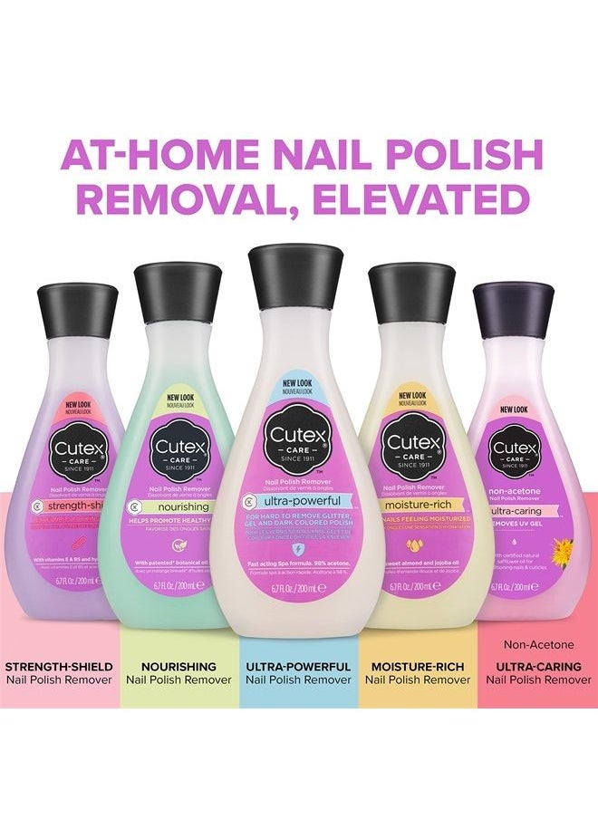 Nail Polish Remover, Strength Shield, Leaves Nails Looking Healthy, Contains Vitamins E, B5 & Hydrolyzed Silk, 6.76 Fl Oz