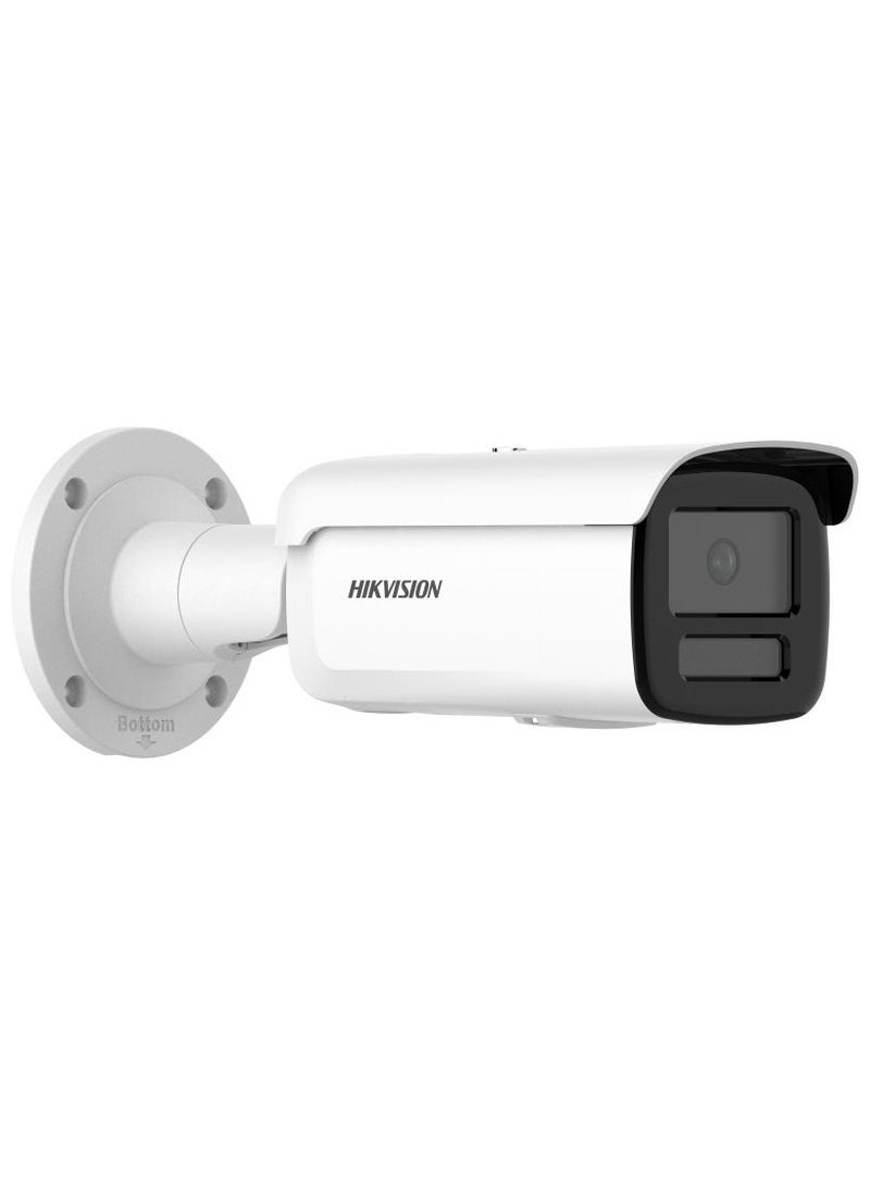 DS-2CD2T47G2H-LI 4MP Smart Hybrid Light Bullet Camera with ColorVu, 130dB WDR, Deep Learning Human & Vehicle Classification, H.265+ Compression, IR & White Light Illumination (Up to 60m), 2.8mm/4mm Fixed Lens, IP67 Weatherproof, PoE, MicroSD Support (Up to 512GB)