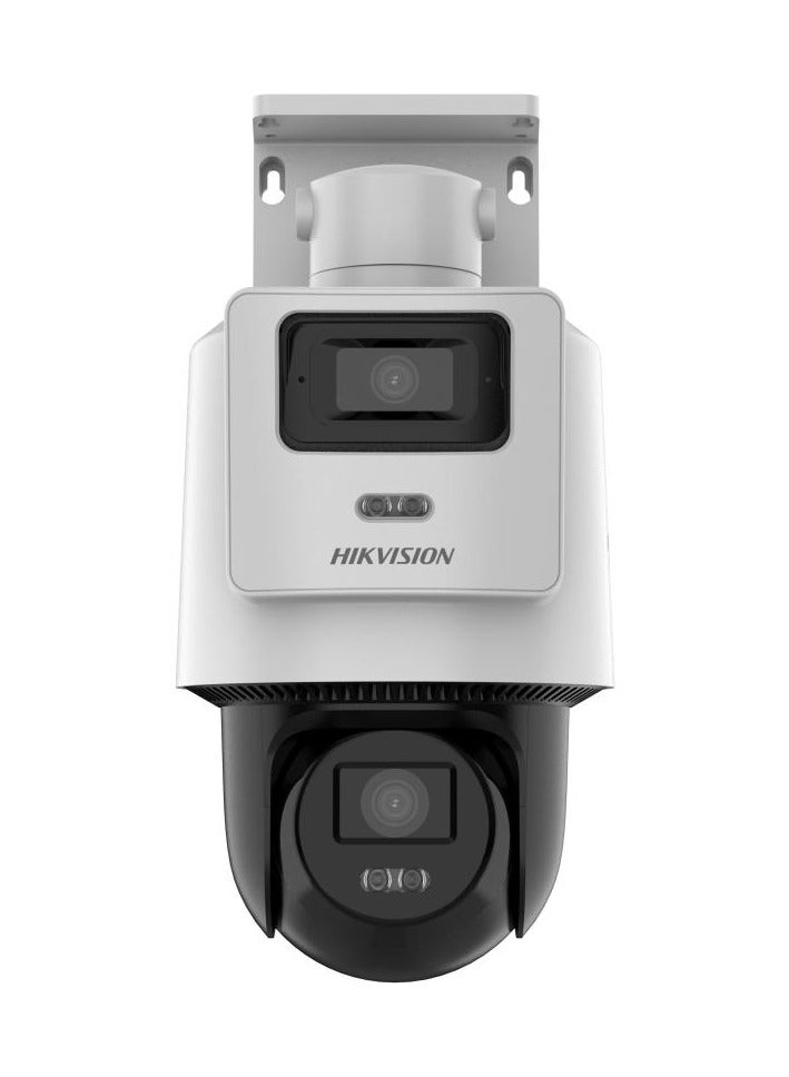 DS-2SE2C200MWG-E/12 TandemVu 2MP+2MP Fixed Lens POE PT Network Camera, Hybrid IR & White Light, 30m Illuminator, ICR Day/Night, 300 Presets, H.265/H.264 Compression, 2MP Resolution, Built-in Microphone & Speaker, Up to 512GB MicroSD, IP66 Weatherproof, PoE, Motion Detection, Smart Supplement Light, Remote Access via Hik-Connect | DS-2SE2C200MWG-E/12