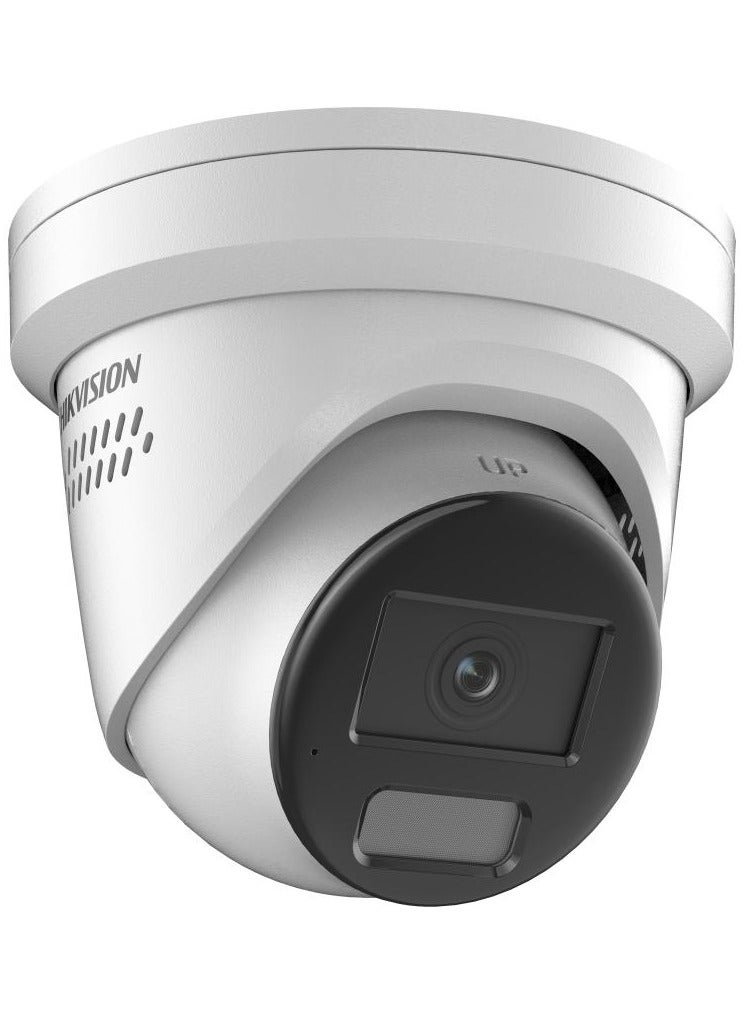 DS-2CD2347G2H-LISU/SL 4 MP Smart Hybrid Light with ColorVu Fixed Turret Network Camera, 130 dB WDR, H.265+ Compression, Deep Learning Human & Vehicle Classification, Two-Way Audio, Active Strobe Light & Audio Alarm, Up To 512GB SD Card Support, IP67 Weatherproof