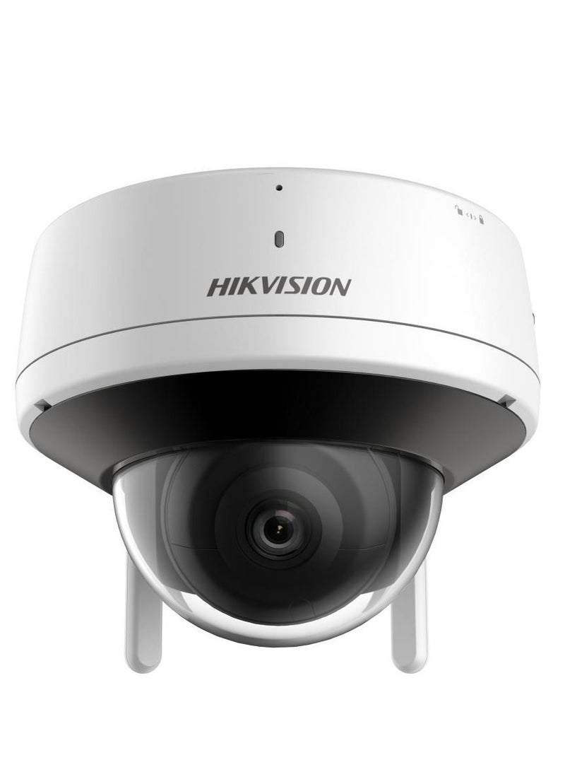 4 MP Outdoor Audio Fixed Wi-Fi Dome Network Camera, Built-In Two-Way Audio, IP66, Memory Card Support Up to 512 GB | DS-2CV2141G2-IDW