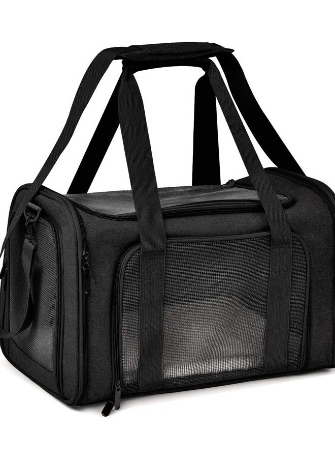 Upgraded Version Of The Portable Pet Bag Is Light And Breathable Black 50x 34 x 34cm