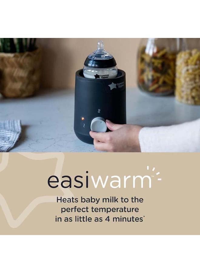 Complete Feeding Set, Electric Steam Steriliser with Insulated Bottle Bag, Newborn Self-Sterilising Baby Bottles and Easiwarm Bottle Warmer, Black