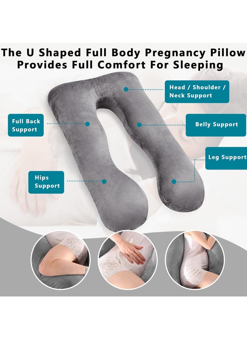 U Shaped Maternity Pillow - Side Sleeper Pillow - Body Pillow,Support Body Pillow For Back Pain Sleepers